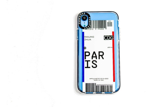 Funda Protector Ticket Paris Para iPhone XR + Vidrio
