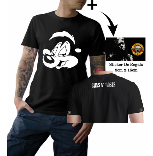 Polera Guns N' Roses Varios Diseños + Sticker De Regalo 