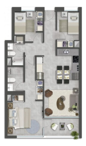 Depto En Arriendo De 3d/2b En Los Almendros De Reñaca