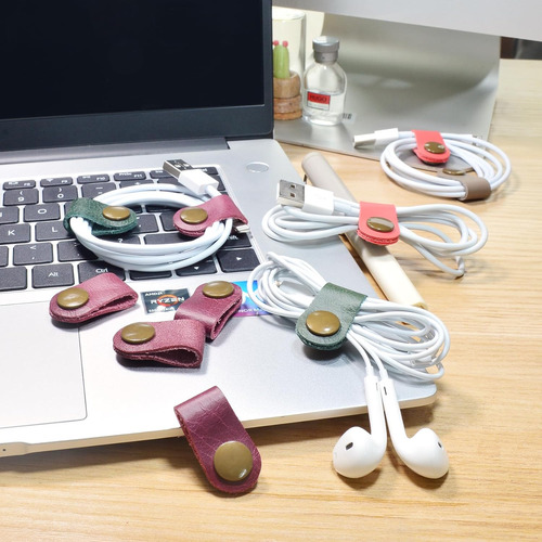 Organizador De Cables Con Soporte Usb Y Clips