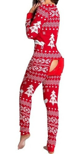 Pijama Mujer Mono Dama Ropa De Dormir Traje De Espalda Bum