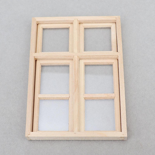 Ventana De Casa De Muñecas Con Decoración De Madera, A