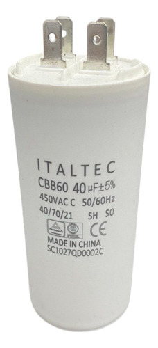 Capacitor Aire Acondicionado Split 40mf 450vac Italtec
