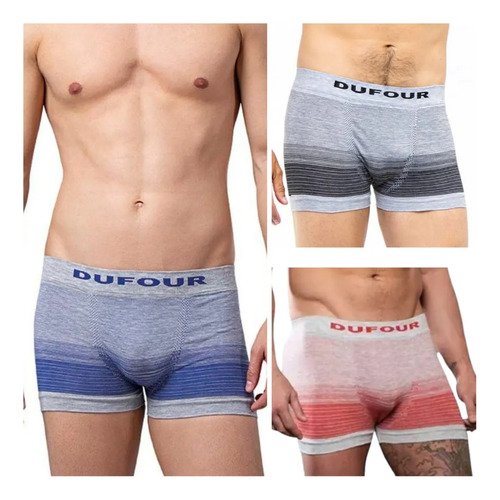 Pack X 3 Boxer Dufour + 3 Pares De Medias Surtido Rayas Xl