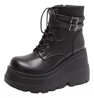 Botas Punk Botines De Combate Plataforma Para Mujer