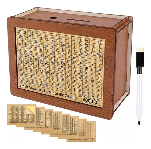 Caja De Dinero De Madera Con Mostrador, Caja Para Ahorra