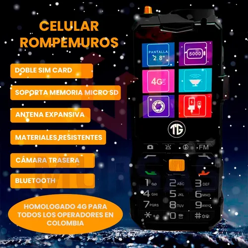 Celular Rompemuros Satelital 4g Linterna Radio Doble Sim