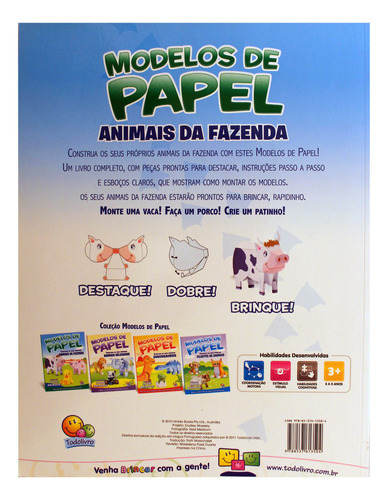 Modelos De Papel: Animais Da Fazenda, De . Editora Todolivro, Capa Mole Em Português