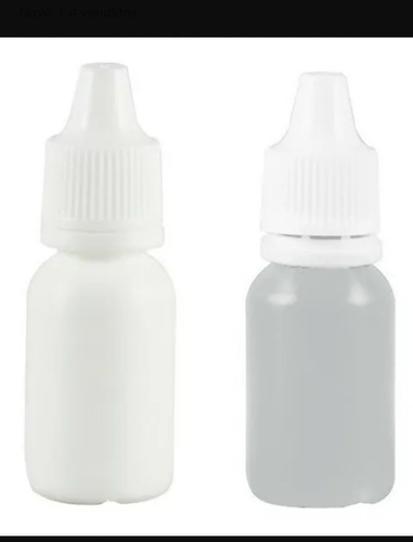 Frasco Plástico De 20ml - Conta Gotas - 50un Tampa Lacre! Cor Branco