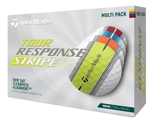 Taylormade Tour Response Stripe Multi Golf Ball, 2023
