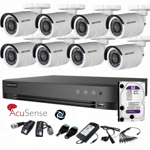 Imagen 3 de 10 de Kit Hikvision Full Hd 1080p Dvr 16ch + 8 Camaras 2mp +1tb