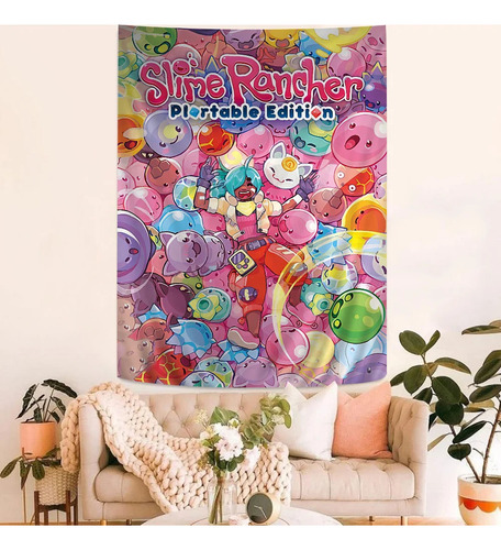 Tapiz Colorido De Pared Game S-slime Rancher De 60 X 90 Cm