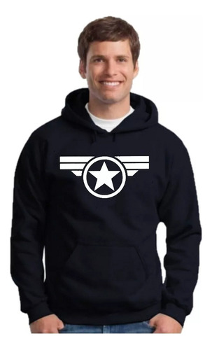 Buzo Canguro Capitan America - - Ca02 Infantil