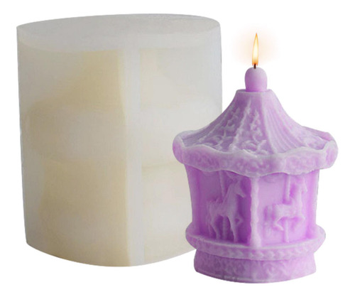 Molde De Silicona Para Velas Molde En Forma De Carrusel Anti