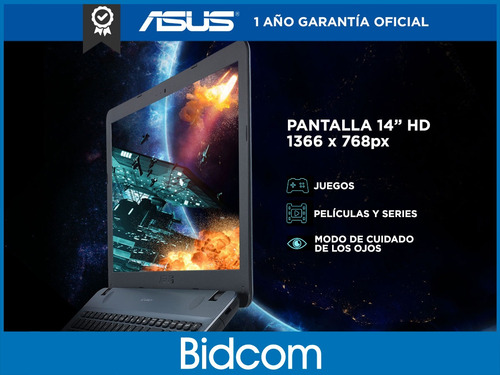 Notebook Asus A6 Amd 4gb 500gb Win 10 + Funda De Neoprene