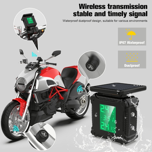 Medidor Inalámbrico De Presión De Llantas De Motocicleta