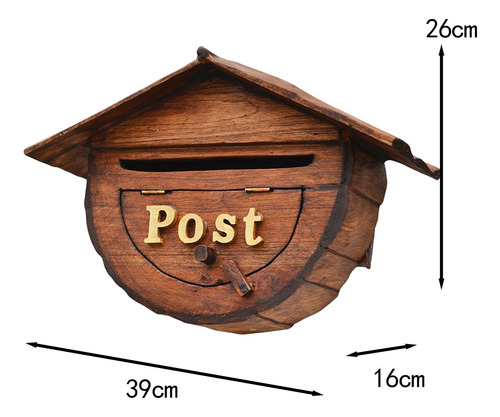 Buzón De Correo Montado En La Pared, Buzón De Madera Para