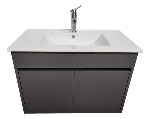 Mueble Para Baño Colgante De 80 Cm Gris Grafito 