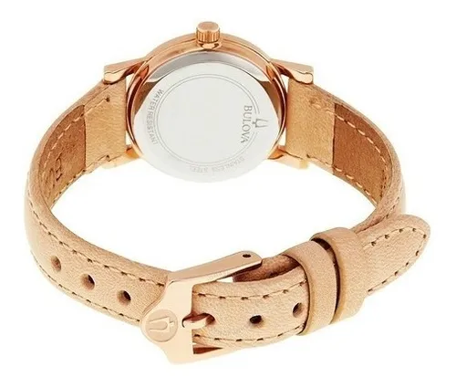 Reloj Mujer Bulova 97l146 Cuero Gold X Local Regalo Env o
