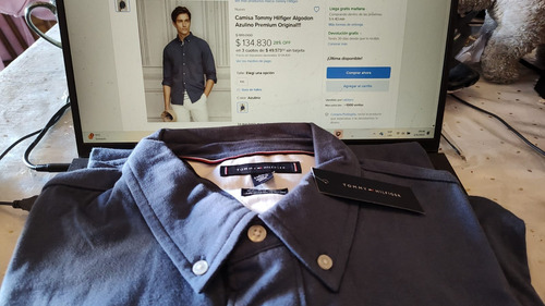 Camisa Tommy Hilfiger Algodon Azulino Premium Original!!!