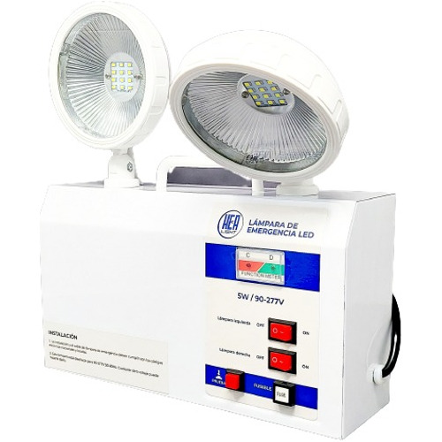 Lámpara De Emergencia Doble Led 5w Multivoltaje Hea Light