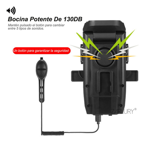 Luces Para Bicicleta Recargable Y Traseras Y Soporte Celular