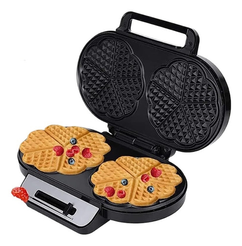 Máquina De Waffle Dupla Com Grelha Redonda