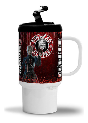 Jarro Térmico Hellraiser Pinhead Coffee, Terror - En Caja