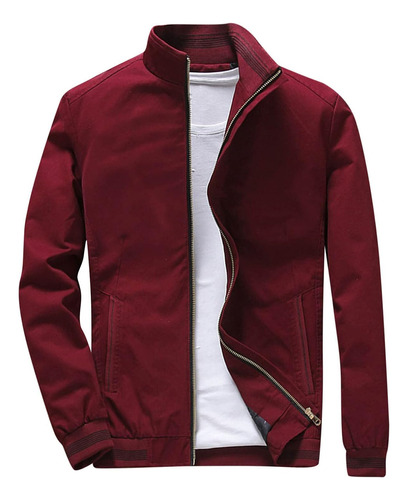 Chaqueta Bomber Para Hombre, Nueva Chaqueta Con Cuello Alto,