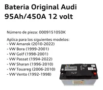 Comprar Batería 95ah\u002F450a Volkswagen Amarok  V6 000915105dk Original