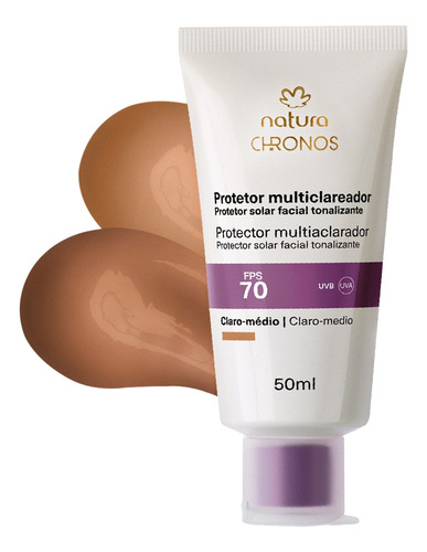 Clareador Facial Fps 70 Chronos Claro Médio 50ml Momento De Aplicação Dia/noite Tipo De Pele Todo Tipo De Pele