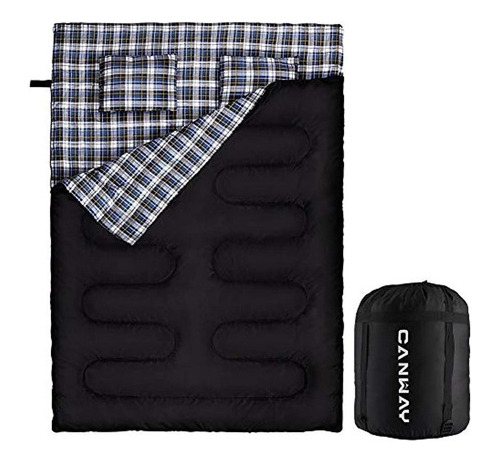 Canway -saco De Dormir Doble De Franela Ligero Impermeable