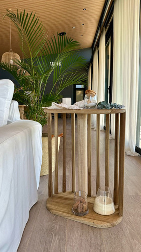 Mesa Para El Costado Del Sillón Madera Maciza De Petiribi