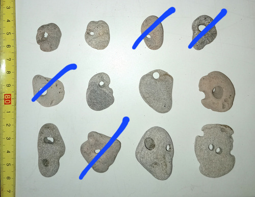 Piedra De Odin. Hagstone. Piedra Bruja. Amuleto. 3 Unidades