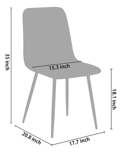 Asiento De Tela Moderno Para Comedor Y Cocina Juego De 4 Azu