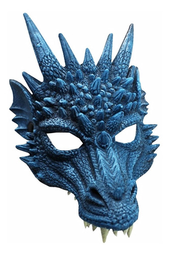 Imagen 1 de 1 de Máscara De Dragón Azul En Látex Halloween Ref. Masd-24