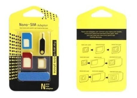 Adaptadores Kit Tarjeta Sim Nano Micro Llave Lima