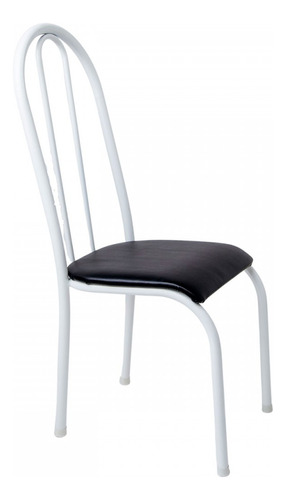 Kit 2 Cadeiras Requinte Branco/preto 11427 - Wj Design