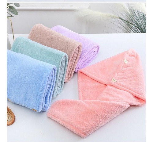 Gorro Turbante De Microfibra Ducha Toalla Para El Cabello