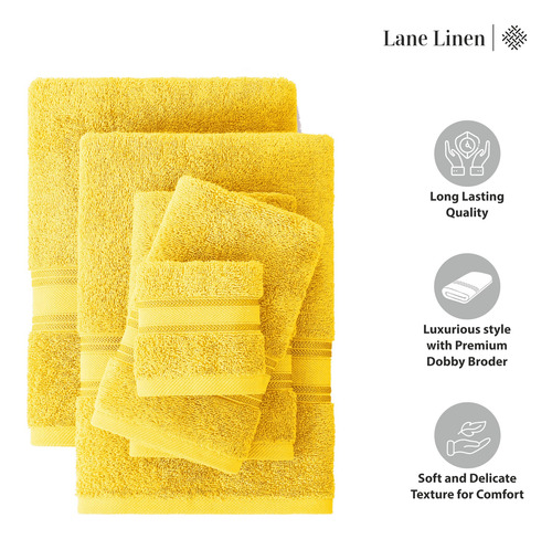 Juego De Toallas Lane Linen Luxury Bath, 18 Unidades, 100% A