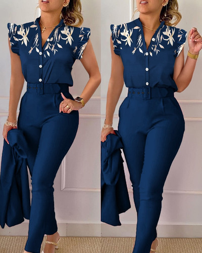 Tt Conjunto Elegante De Traje, Chaleco Y Pantalón De Dos