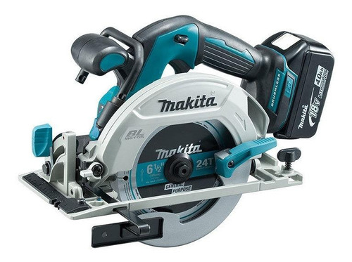 Serra circular elétrica sem fio Makita DHS680RFJ 165mm azul-turquesa 18V