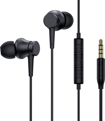 Audifonos Manos Libres Auriculares Con Microfonos In-ear Earbuds Accesorios Para Celulares 1hora Negro