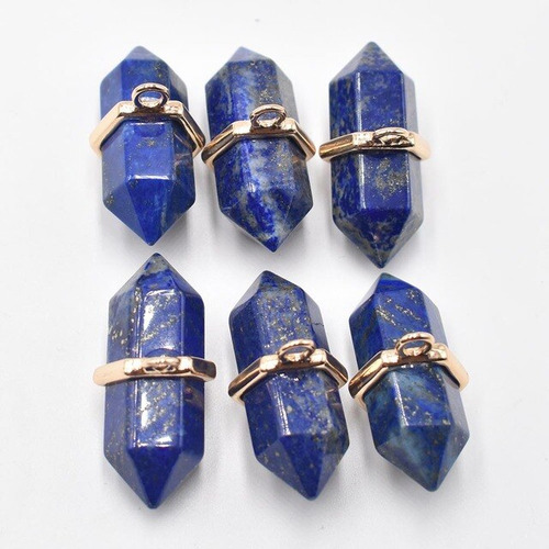 Collar De Cristal Natural Con Forma De Pilar De Lapis Lazuli