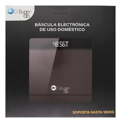 Báscula Corporal Electrónica de Uso Doméstico Baño Personal de Hasta 180 Kg Diseño Minimalista D-Bugg