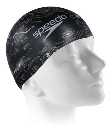 Imagem 1 de 1 de Touca Para Natação Speedo Flat Cap Tamanho Único Preto