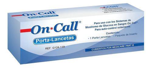 Disparador De Lancetas Lancetero On Call Plus G123-211 Color Azul