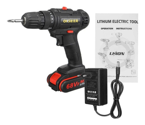 Taladro Atornillador 68v Inalambrico 2 Velocidades + Batería