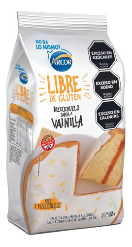 Arcor Premezclas Bizcochuelo Vainilla Sin Tacc 500g