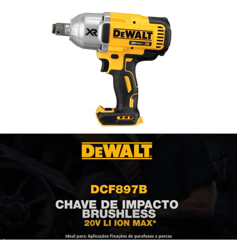 Chave Impacto 3/4 950nm Dcf897b-b3 20v Max Sem Bateria